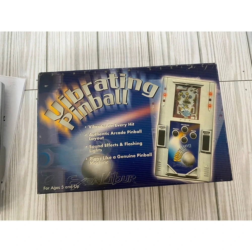 Excalibur Electronics Pinball Handheld Game Tested Box & Manual No Vibrations